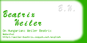 beatrix weiler business card